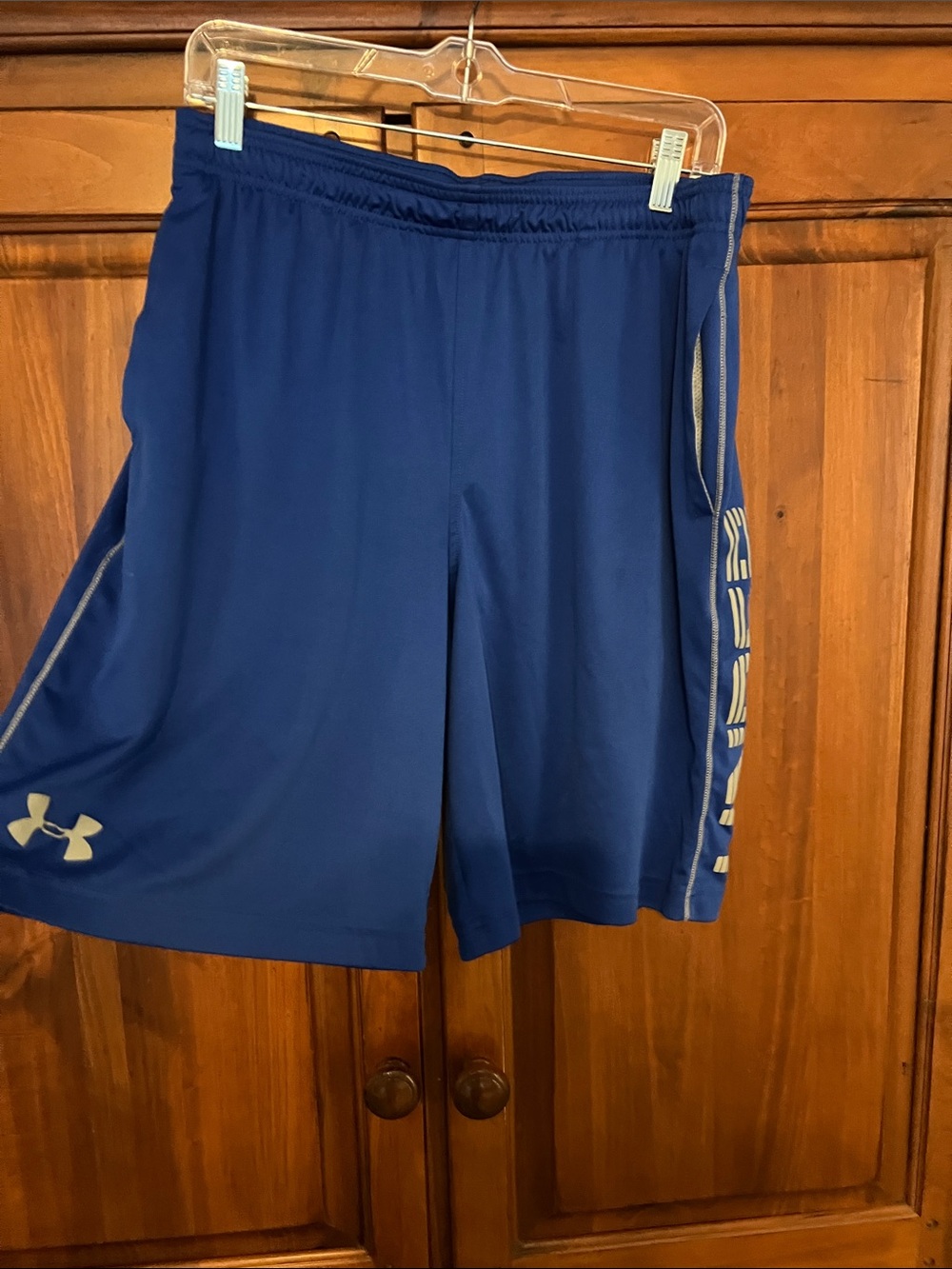 Under Armour Men’s Royal Blue Athletic Shorts with Contrast Logo